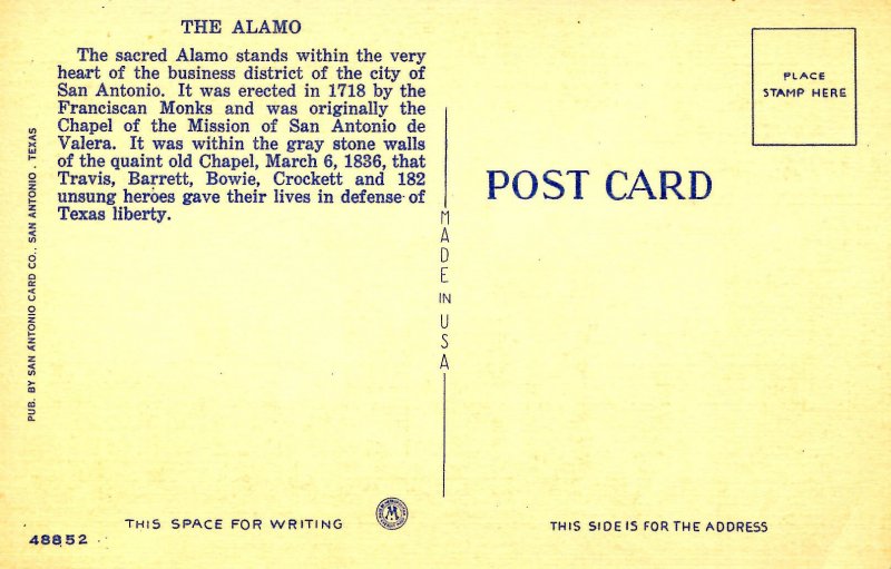 TX - San Antonio. The Alamo by Night