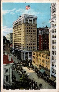 USA Morrison Street Portland Oregon Vintage Postcard C032