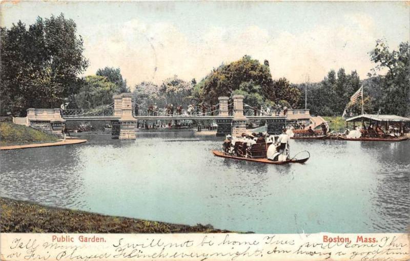 25610 MA, Boston, 1905, Public Garden, boat in water