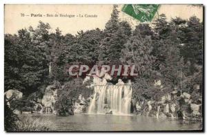 Old Postcard Paris Bois de Boulogne The waterfall