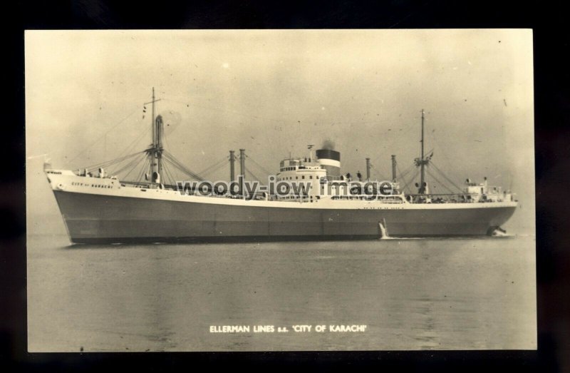 ca0225 - Ellerman Cargo Ship - City of Karachi , built 1951 - postcard