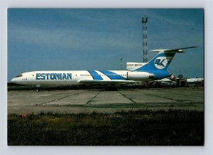 Aviation Airplane Postcard Estonian Airlines ELK Airways Tupolev TU-154M CCCP H3