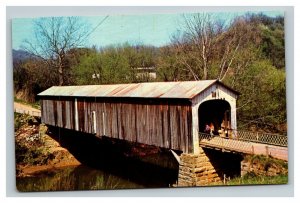 Vintage 1960's Postcard Cow Run Bridge Little Muskingum River Marietta Ohio