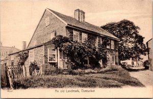 Vtg Nantucket Massachusetts MA An Old Landmark 1905 Old Undivided Back Postcard