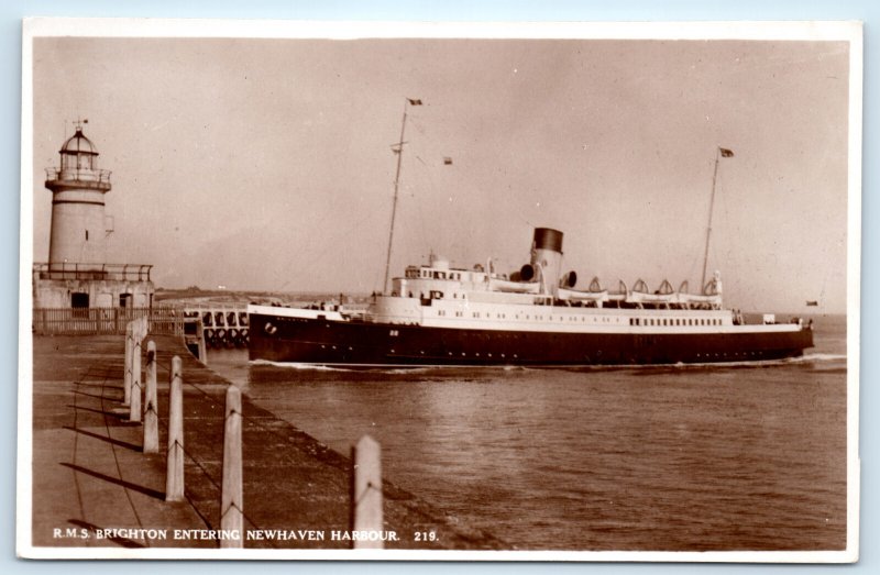 RPPC RMS Brighton Steamship Ship Real Photo Postcard