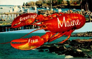 Greetings From Maine Giant Lobster and Multi View
