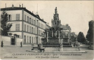 CPA Clermont Ferrand Fontaine d'Amboise et Quartier general (1234208)