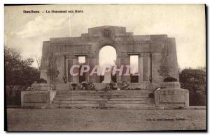 Old Postcard Doullens Monument Aux Morts Army