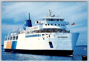 Passenger And Car Ferry MS Chi-Cheemaun, Ontario Canada, Chrome Postcard, NOS