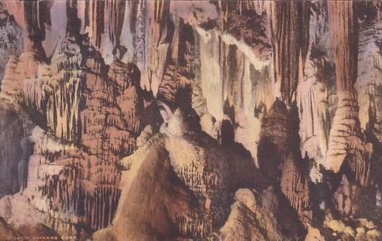 Cathedral The Beautiful Caverns Of Luray Virginia Handcolored Alberype