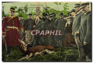 Old Postcard Hunting hounds in a Forest of Fontainebleau Death (TOILEE map) TOP