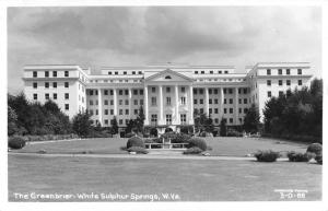 White Sulphur Spring West Virginia Greenrbier Real Photo Antique Postcard K38736