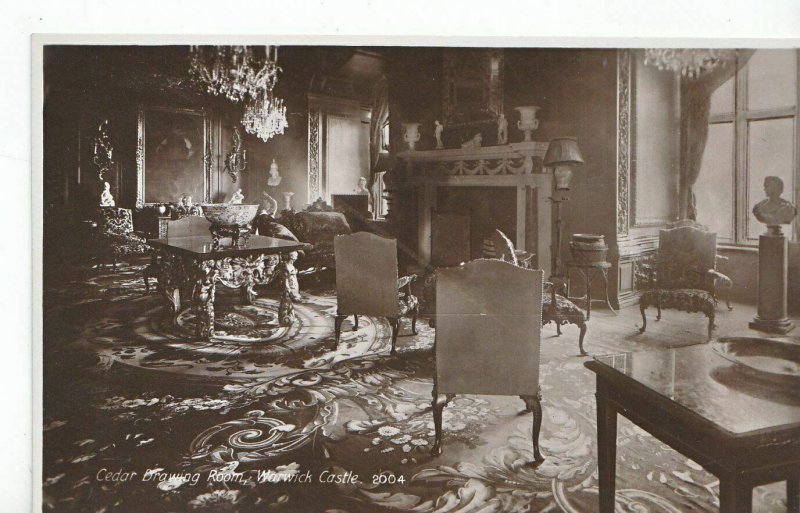 Warwickshire Postcard - Cedar Drawing Room - Warwick Castle     MB1524