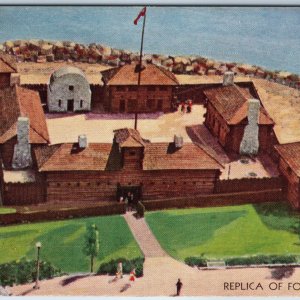 1933 Chicago, IL Replica of Fort Dearborn Postcard #106 Century of Progress A205