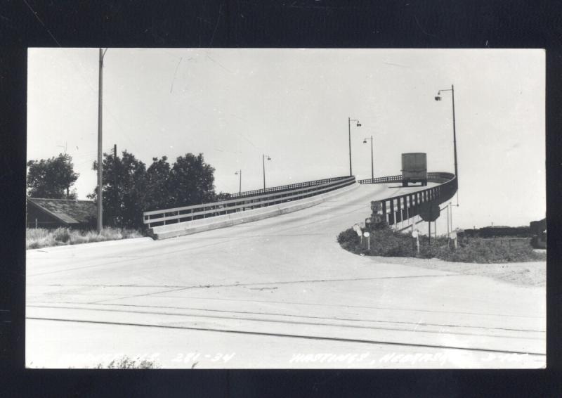 RPPC HASTINGS NEBRASKA HIGHWAY 34 BRIDGE VINTAGE REAL PHOTO POSTCARD NEBR.