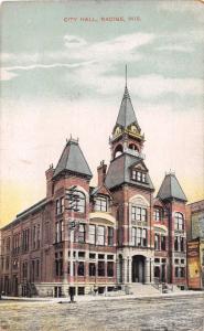 RACINE WISCONSIN CITY HALL~S H KNOX PUBLISHED POSTCARD 1910s