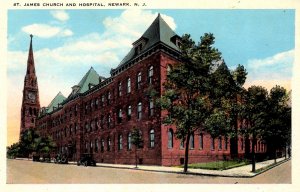Newark, New Jersey - St. James Church and Hospital - c1925