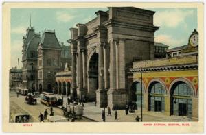 North Station - Boston MA - 1900s Unused Postcard