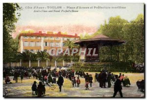 Toulon Postcard Old Place d & # 39armes and maritime prefecture