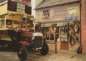 Saddlers Shop & 1919 Bus at Jubilee Street Portsmouth Postcard