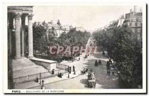 Paris Old Postcard Boulevard of the madeleine