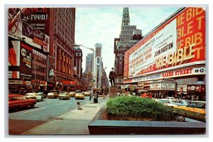 Times Square Street View New York City NY NYC 1967 Chrome Postcard H19