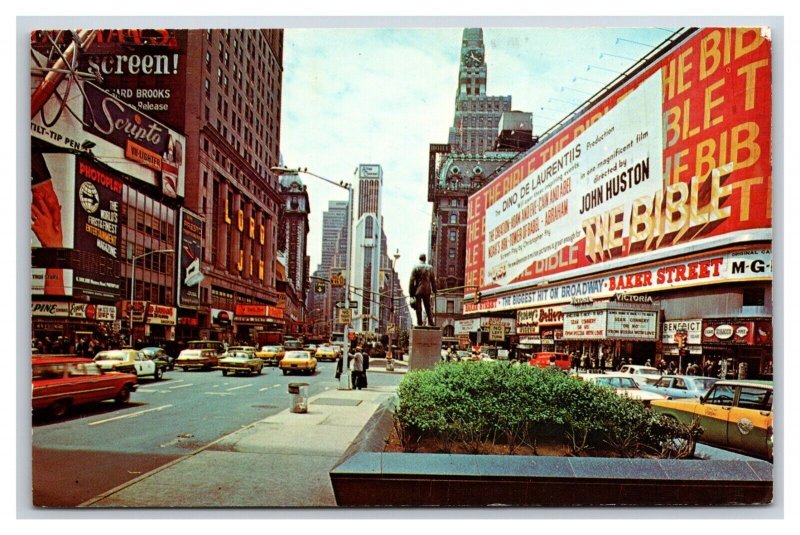 Times Square Street View New York City NY NYC 1967 Chrome Postcard H19