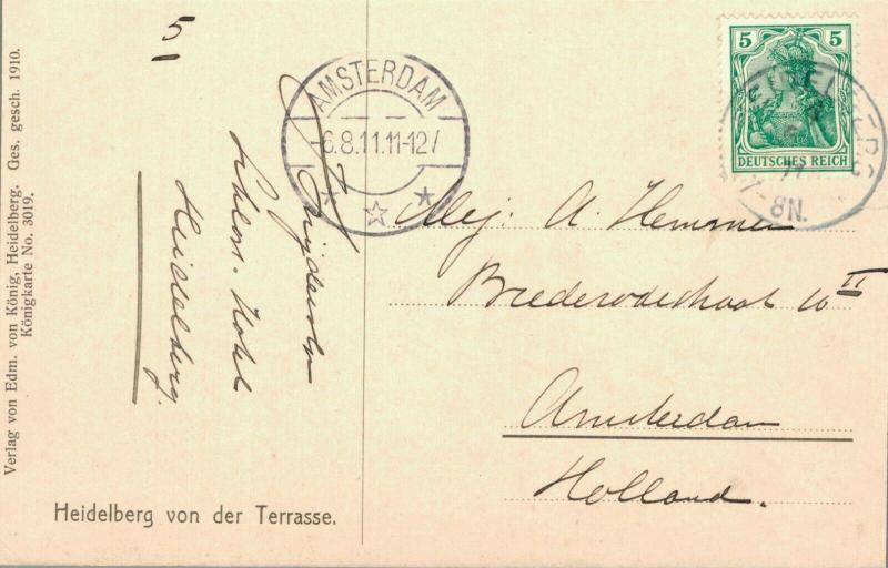 Germany Heidelberg von der Terasse 01.80