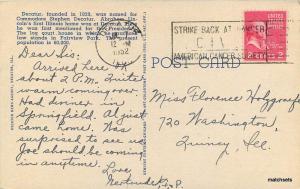 1952 Large letters linen DECATUR ILLINOIS Teich postcard 11782