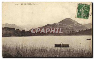 Old Postcard Lourdes Lake