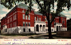 Illinois Rock Island High School 1907 Curteich