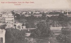 Chowringhee Calcutta Aerial View Antique Mint Indian Rare Postcard