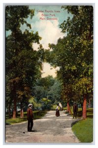 Driveway Bever Park Cedar Rapids Iowa IA UNP DB Postcard Y4