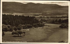 Cairngorms From Kingussie Golf Course Scotland Vintage Postcard