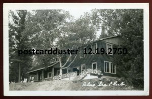 h3341 - BLUE SEA LAKE Quebec 1957 Cottage / Club Real Photo Postcard