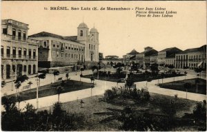 PC CPA BRAZIL, SAO LUIZ, PLAZA DE JOAO LISBOA,VINTAGE POSTCARD (b11339)