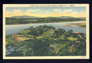Catskill, New York/NY Postcard, Catskill Point & Day Line Landing, 1953!