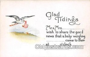 Glad Tidings Baby Birth Unused 