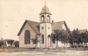 Hoisington Kansas United Brethren Church Real Photo Vintage Postcard AA23391