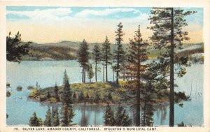 G99/ Stockton California Postcard Silver Lake Amador County Camp 1