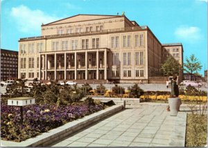 Postcard Germany Leipzig - Opera House and Karl Marx Square