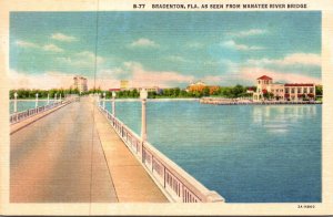 Florida Bradenton A Seen From Manatee River Bridge Curteich