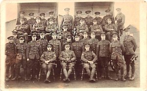 British Militaryy Soldiers in 1916, Real Photo Postcard