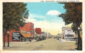 Sheridan Wyoming Main Street Scene Historic Bldgs Antique Postcard K51031