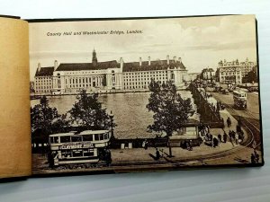 Vintage Postcard 1910's London Book Set of 11 House of Parliament, Westminster