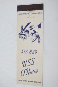 USS O'Hare DD889 Rabbit 20 Front Strike Matchbook Cover