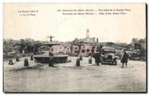 Old Postcard Sermaize les Bains View from the main square