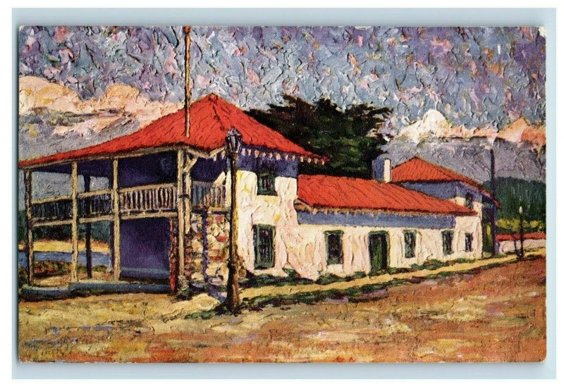 c. 1920 Old Customs House Monterey, CA Elmer Schmidt Postcard P31 