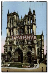 Old Postcard Amiens cathedral