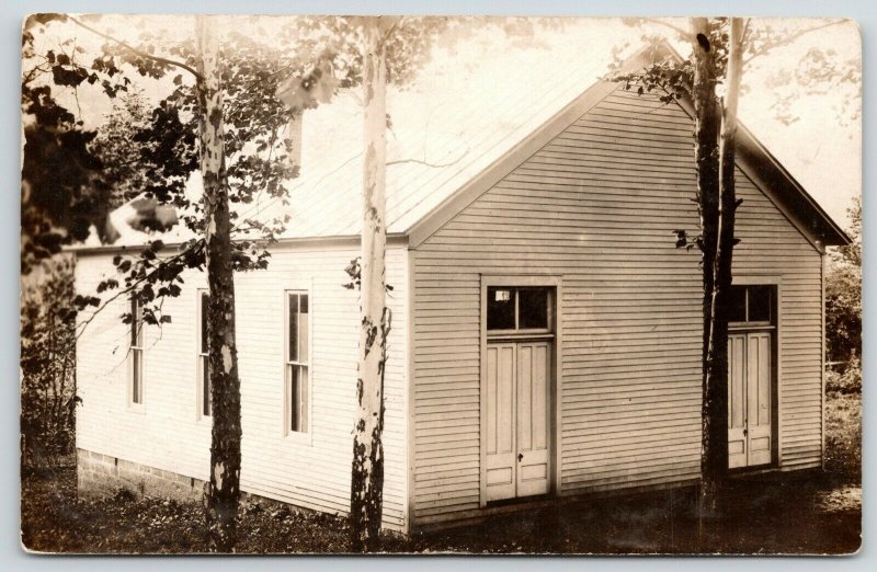 Blue Creek Ohio~Cedar Mills Community Church~built 1897~Hwy 348~c1910 RPPC 